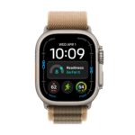 Apple Watch Ultra 4 GPS + Cellular 49mm Natural Titanium Case with Desert Alpine Loop