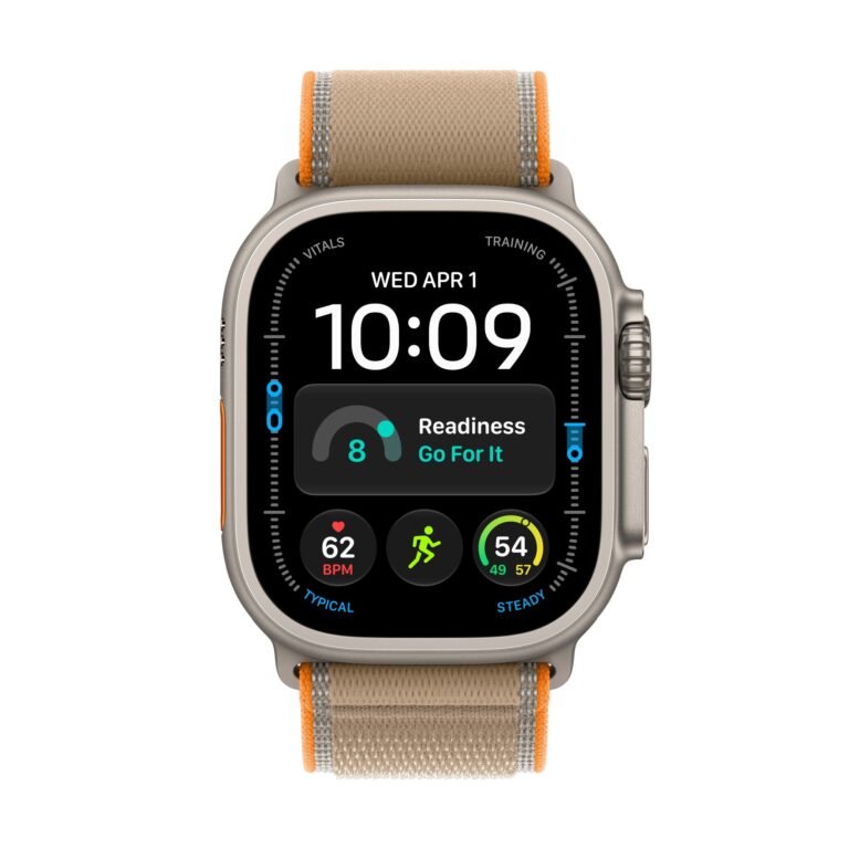 Apple Watch Ultra 4 GPS + Cellular 49mm Natural Titanium Case with Sand Trail Loop