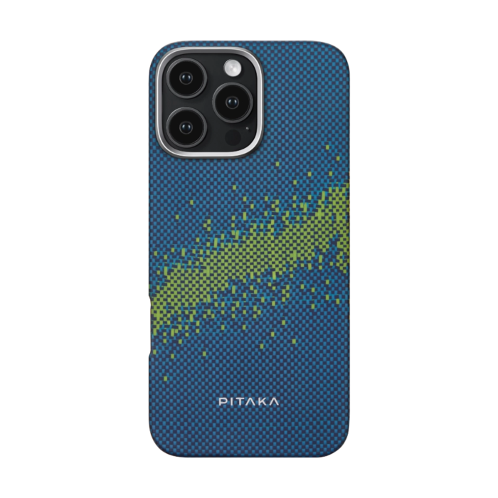 Magsafe Калъф за iPhone 16 Pro Max, Pitaka Edge StarPeak Milky Way Case, Син - Image 3