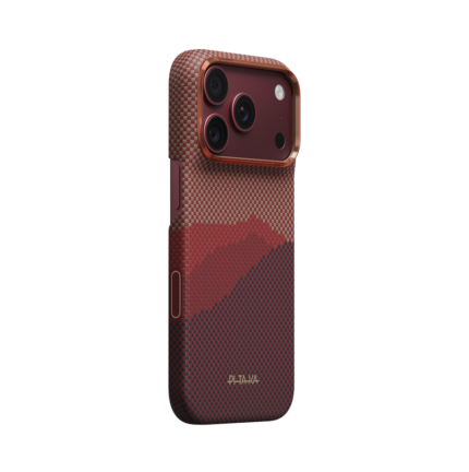 Magsafe Калъф за iPhone 18 Pro/ 17 Pro, Pitaka Edge Case Over the Horizon2.0 Autumn Dusk-03, Червен