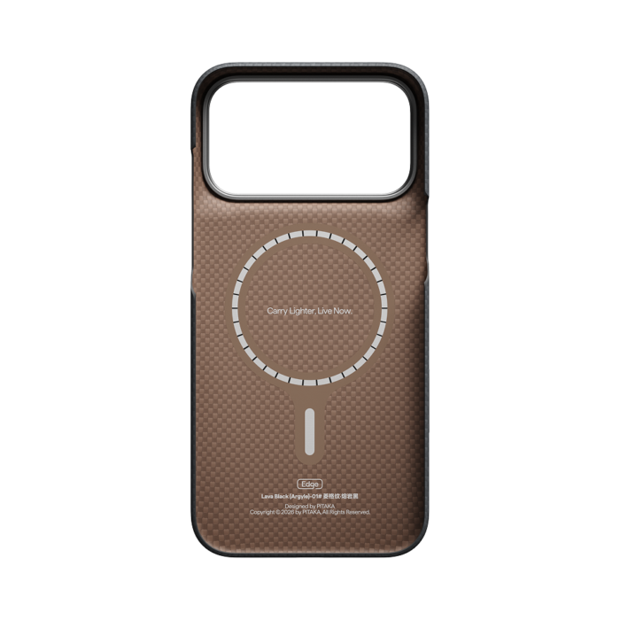 Magsafe Калъф за iPhone 18 Pro Max/ 17 Pro Max, Pitaka Edge Case Black/Grey, Черен - Image 2