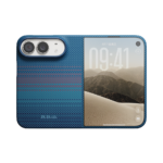 Magsafe Калъф за iPhone Duo, Pitaka Edge Case Moonrise2.0 1001 Nights Midnight-01, Син - Image 3