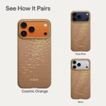 Magsafe Калъф за iPhone 17 Pro Max, Pitaka Edge Golden Glint Case, Златист