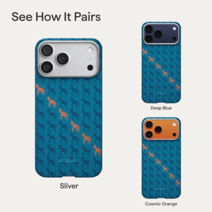 Magsafe Калъф за iPhone 17 Pro Max, Pitaka Edge Happiness Rides Case Indigo, Син