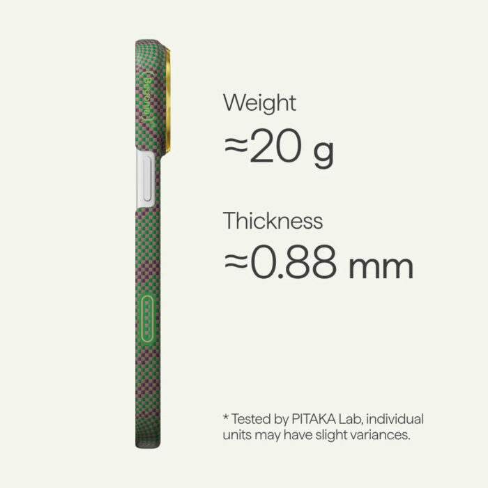 Magsafe Калъф за iPhone 17 Pro, Pitaka Edge Breath of Veins Case Sprout Surge, Зелен - Image 2
