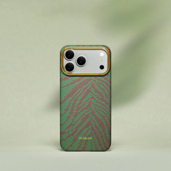 Magsafe Калъф за iPhone 17 Pro, Pitaka Edge Breath of Veins Case Sprout Surge, Зелен - Image 3