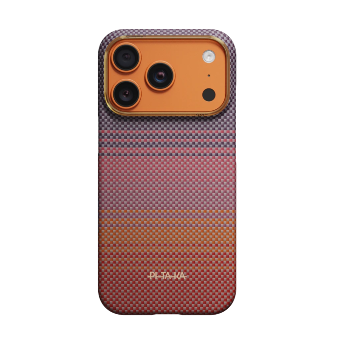 Magsafe Калъф за iPhone 17 Pro, Pitaka Edge Sunset2.0 Case California Dream 05, Кафяв - Image 3