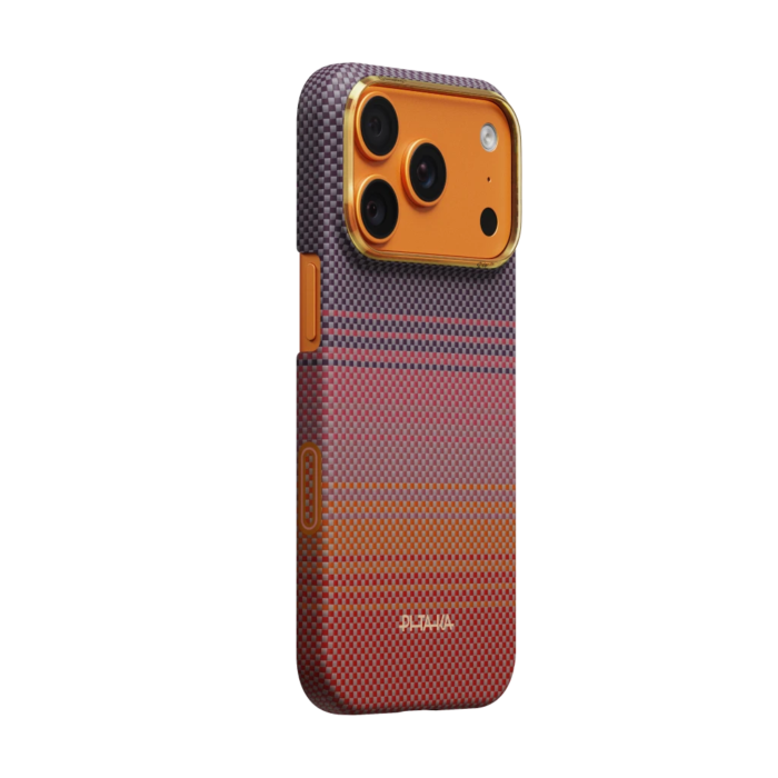 Magsafe Калъф за iPhone 17 Pro, Pitaka Edge Sunset2.0 Case California Dream 02, Кафяв - Image 4