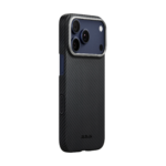 Magsafe Калъф за iPhone 17 Pro Max, Pitaka Aramid ProGuard Black/Grey Case, Черен
