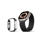 Карбонов Калъф за Apple Watch 11/10 46mm, Pitaka Air Case Black/Grey Twiil, Черен