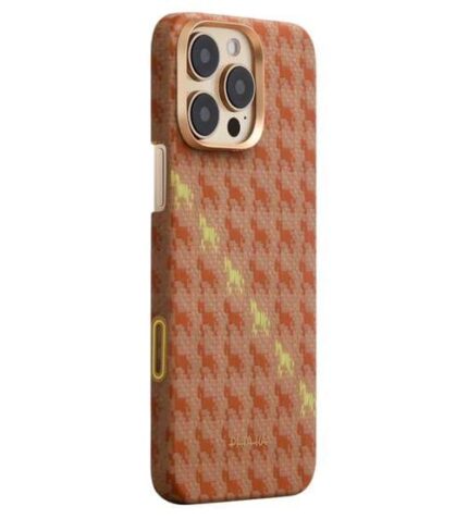 Magsafe Калъф за iPhone 16 Pro Max, Pitaka Edge Happiness Rides Case Amber, Оранжев