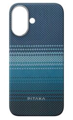 Magsafe Калъф за iPhone 16, Pitaka Edge Case Moonrise, Син