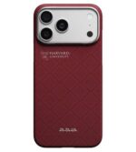 Magsafe Калъф за iPhone 17 Pro Max, Pitaka Edge Harvard Case Crimson, Червен - Image 2