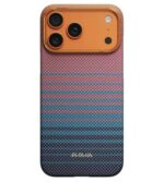 Magsafe Калъф за iPhone 17 Pro Max, Pitaka Edge Sunset2.0 Case California Dream 05, Кафяв - Image 3