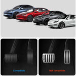Спортни педали за Tesla Model 3 и Model Y, Spigen Pedal Cover TO200, неръждаема стомана, Сребристи - Image 2