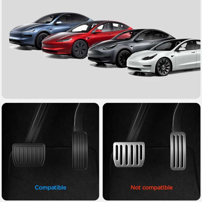 Спортни педали за Tesla Model 3 и Model Y, Spigen Pedal Cover TO200, неръждаема стомана, Сребристи - Image 2