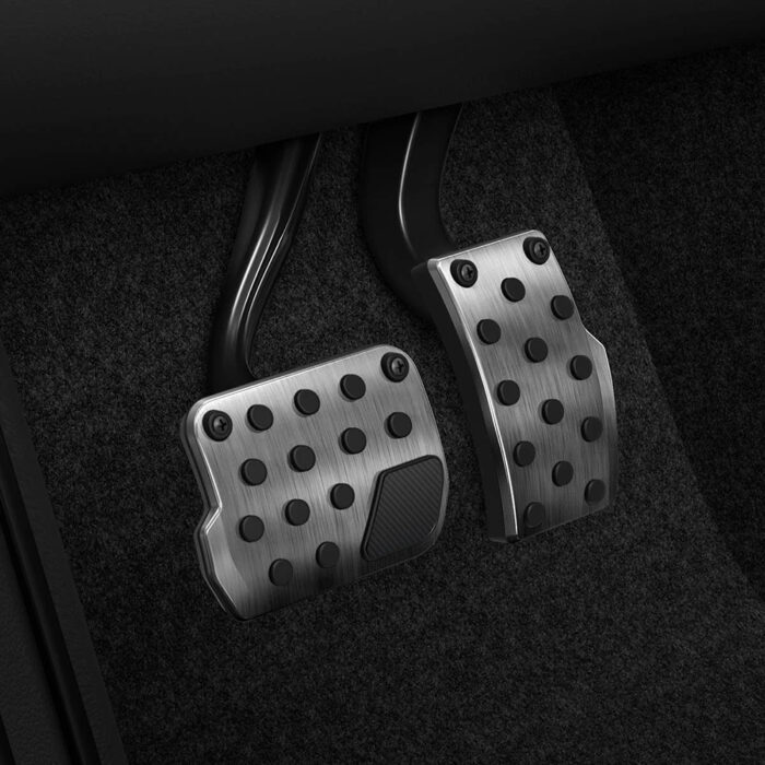 Спортни педали за Tesla Model 3 и Model Y, Spigen Pedal Cover TO200, неръждаема стомана, Сребристи - Image 7