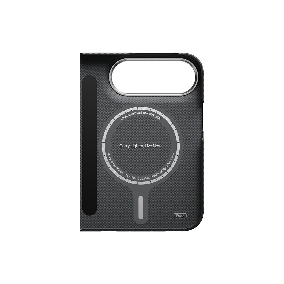 iphone-duo-black-grey-edge-back-case-only-04-2.png Magsafe Калъф за iPhone Duo, Pitaka Edge Case Black/Grey, Черен - Image 1