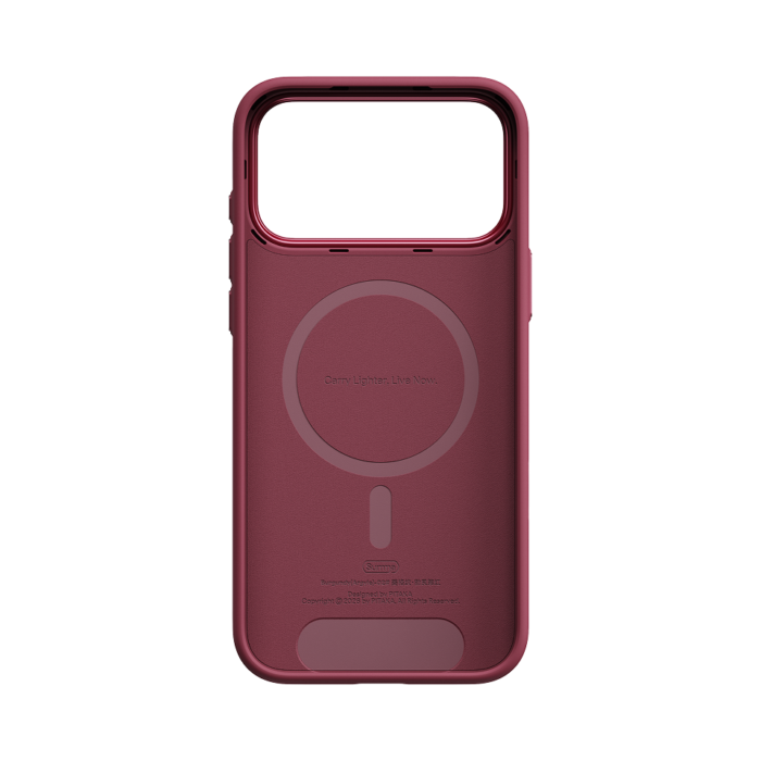 Magsafe Калъф за iPhone 18 Pro Max, Pitaka Summa Case Argyle Burgundy 03, Бордо