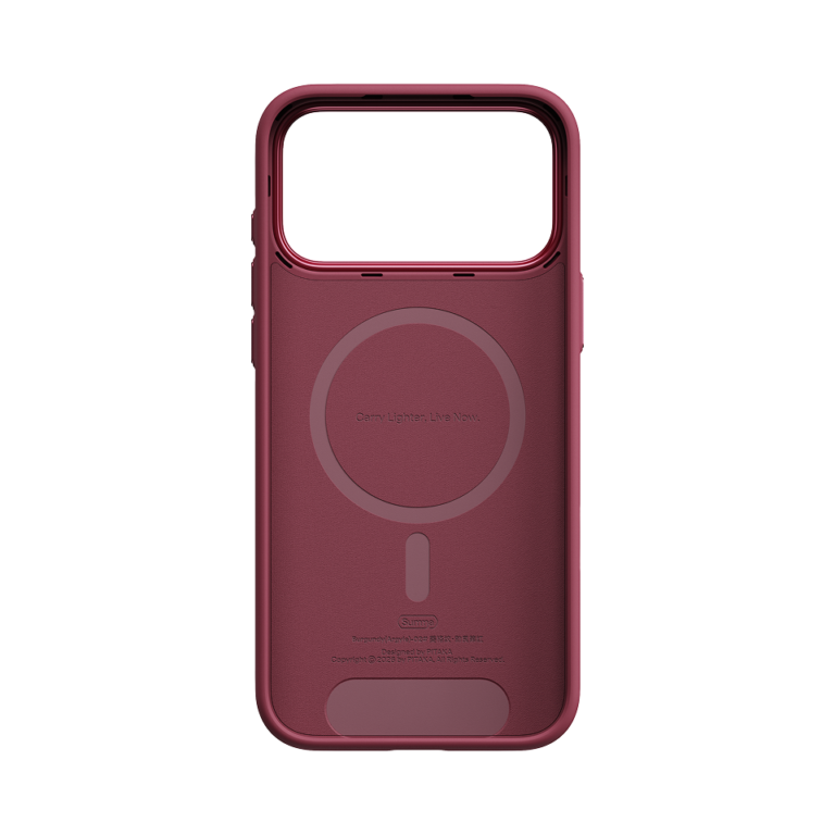 Magsafe Калъф за iPhone 18 Pro Max, Pitaka Summa Case Argyle Burgundy 03, Бордо