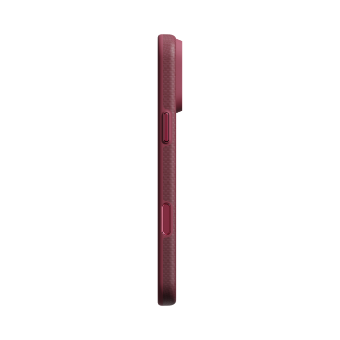 Magsafe Калъф за iPhone 18 Pro Max, Pitaka Summa Case Argyle Burgundy 03, Бордо