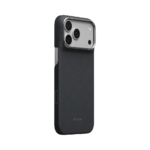 Magsafe Калъф за iPhone 18 Pro Max, Pitaka Edge Case Argyle Lava Black 01, Черен
