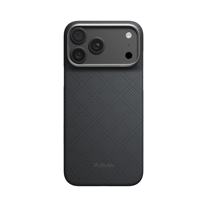 Magsafe Калъф за iPhone 18 Pro Max, Pitaka Edge Case Argyle Lava Black 01, Черен