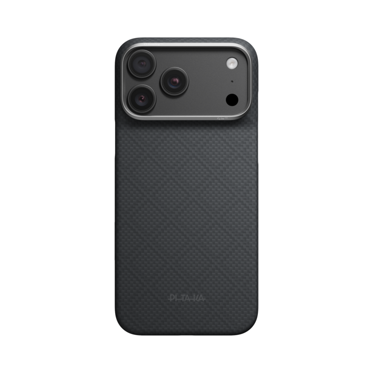 Magsafe Калъф за iPhone 18 Pro Max, Pitaka Edge Case Argyle Lava Black 01, Черен