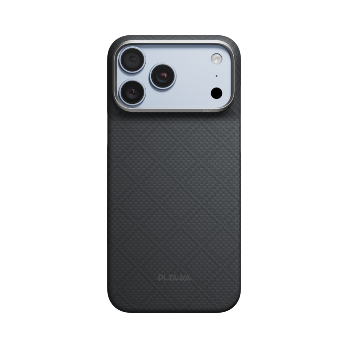 Magsafe Калъф за iPhone 18 Pro Max, Pitaka Edge Case Argyle Lava Black 01, Черен