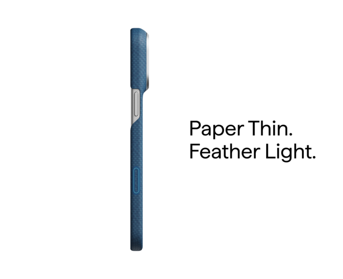 Magsafe Калъф за iPhone 18 Pro, Pitaka Edge Case Argyle Abyss Blue 02, Син