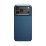 Magsafe Калъф за iPhone 18 Pro Max, Pitaka Edge Case Argyle Abyss Blue 02, Син