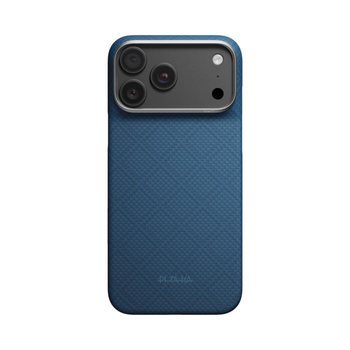 Magsafe Калъф за iPhone 18 Pro Max, Pitaka Edge Case Argyle Abyss Blue 02, Син
