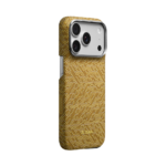 Magsafe Калъф за iPhone 18 Pro, Pitaka Edge Case Wind Over Wheat Golden Drift 01, Златист