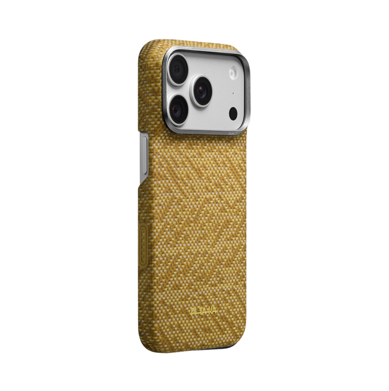 Magsafe Калъф за iPhone 18 Pro, Pitaka Edge Case Wind Over Wheat Golden Drift 01, Златист