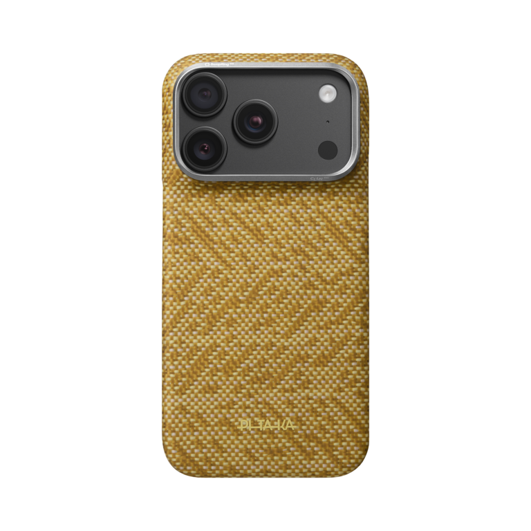 Magsafe Калъф за iPhone 18 Pro, Pitaka Edge Case Wind Over Wheat Golden Drift 01, Златист