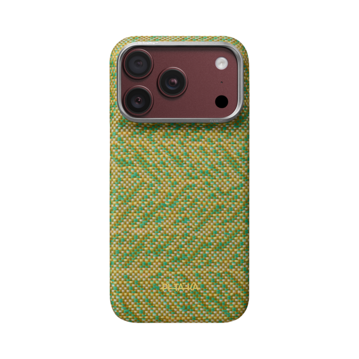 Magsafe Калъф за iPhone 18 Pro, Pitaka Edge Case Wind Over Wheat Surging Awn 02, Маслинен