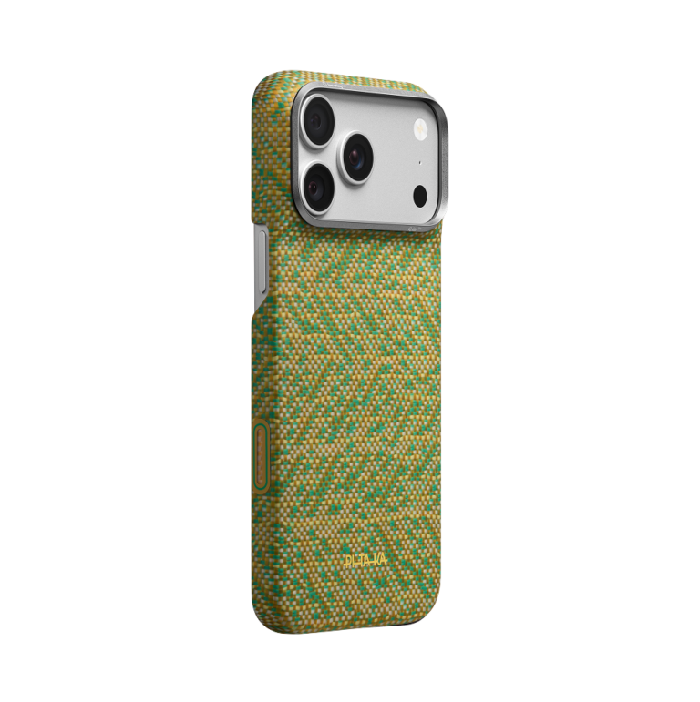 Magsafe Калъф за iPhone 18 Pro Max, Pitaka Edge Case Wind Over Wheat Surging Awn 02, Маслинен