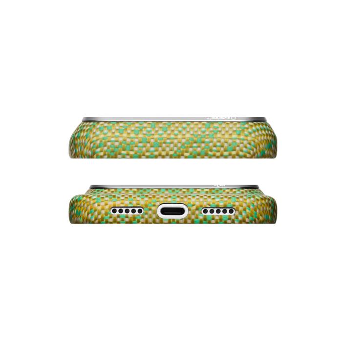 Magsafe Калъф за iPhone 18 Pro Max, Pitaka Edge Case Wind Over Wheat Surging Awn 02, Маслинен