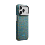 Magsafe Калъф за iPhone 18 Pro, Pitaka Edge Case Wind Over Wheat Berlin Nocturne 03, Зелен