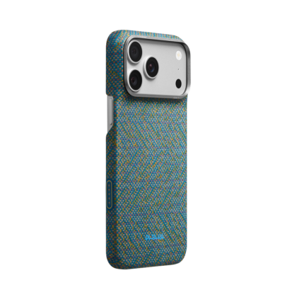 Magsafe Калъф за iPhone 18 Pro Max, Pitaka Edge Case Wind Over Wheat Berlin Nocturne 03, Зелен