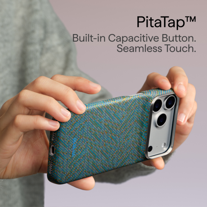Magsafe Калъф за iPhone 18 Pro Max, Pitaka Edge Case Wind Over Wheat Berlin Nocturne 03, Зелен