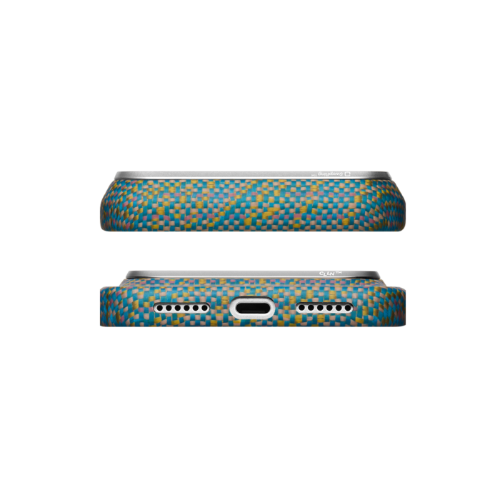 Magsafe Калъф за iPhone 18 Pro Max, Pitaka Edge Case Wind Over Wheat Berlin Nocturne 03, Зелен