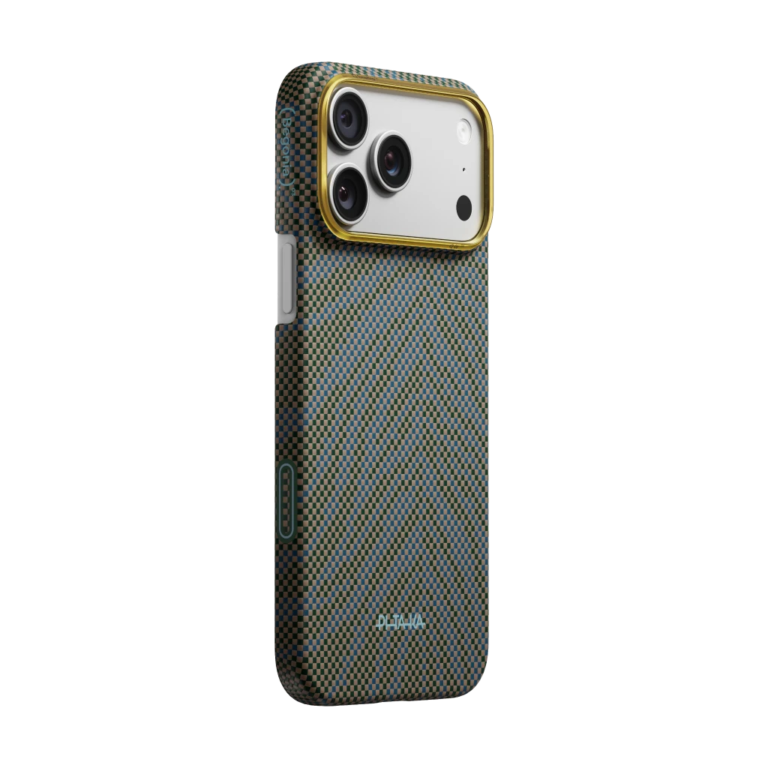 Magsafe Калъф за iPhone 17 Pro Max, Pitaka Edge Breath of Veins Case Dive Green, Зелен