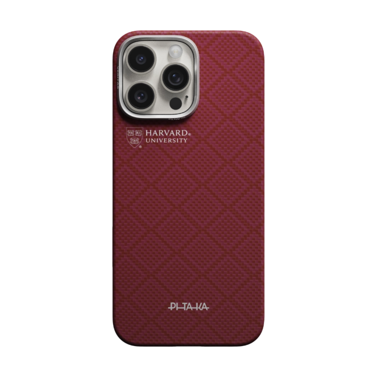 Magsafe Калъф за iPhone 16 Pro Max, Pitaka Edge Harvard Case Crimson, Червен
